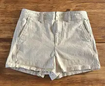 Madewell Flat Front Striped 4 Pocket Shorts Size L