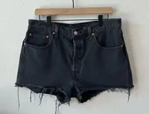 Levi's  501 black cut off shorts