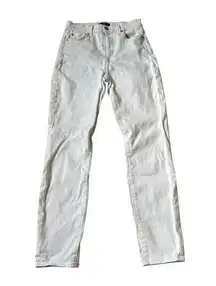 7 For All Mankind White The High Waist Ankle Skinny Jeans Women Size 26 | 72-10