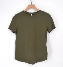 Lululemon Love Crew Neck Tee III Short Sleeve in Dark Olive Green Women's 4