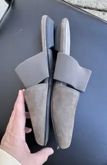 Eileen Fisher Day Two‎ Piece Pointed Toe Slip On Flats Mules Comfort Gray Size 7