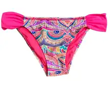 REEF Pink Multicolor Print Bikini Swim Bottom, M