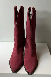 Isabel Marant Luliette Western Boot Velvet Feminine cowgirl boots 👢