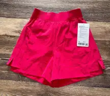 Lululemon Stretch Woven Relaxed-Fit High Rise Shorts 4” Cherry Mist Size XXS NWT