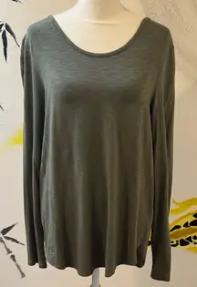 Olive Green Women's Long Sleeve Top