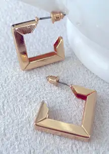 Square geometric dangle earrings