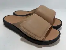 Abeo Paige platform leather slide sandals womens size US 11 tan comfort NEW