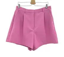 Abercrombie & Fitch Sloane Tailored Shorts Pleated High Waist Pink Size Large