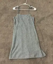 Blue And White Striped Dress