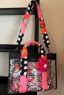 BETSEY JOHNSON NEW RELEASE CLEAR TOTE & MATCHING CROSSBODY