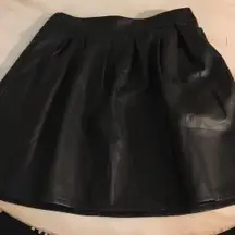 Leather Miniskirt With Pockets Size M