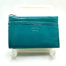 Coach  Turquoise Card Holder w/ Keychain