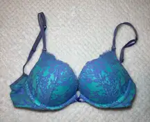 Victoria's Secret Lace Bra in Purple and Teal
