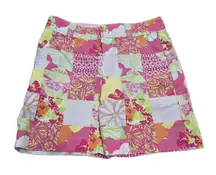 Lilly Pulitzer Patchwork Shorts Colorful Print‎ Casual Size 4