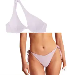 NWT Abercrombie & Fitch Purple Shimmer Asymmetrical String Bikini- Size Medium