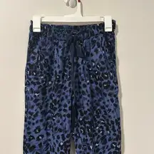 NWOT Aerie Blue Cheetah Print Pajama Pant Joggers Size XS