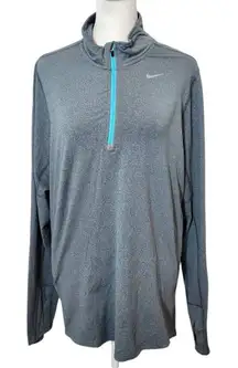 Nike Gray Quarter-Zip Pullover Size Small Nike Women's Gray Running Pullover