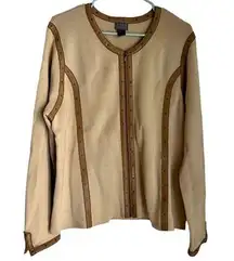 Sigrid Olsen Silk Zip Jacket