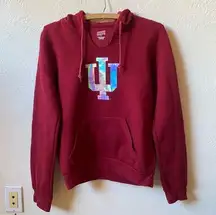 Soffe Indiana University Bloomington Hoosiers Crimson Holographic Hoodie Sweatshirt