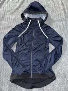 Lululemon Gather And Sprint‎ Running Jacket Windbreaker Hooded Full Zip Sz 4