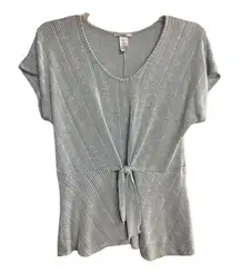 ACEMI, Blue & White stripe top.XS‎