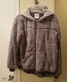 Gray Fluffy Jacket M USED