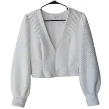 Eri + Ali x Anthropologie White Crop Top Jacket