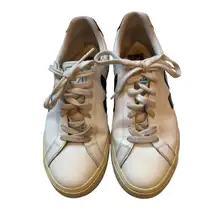 Sorel Women's Kinetic Impact Lace Sneakers White Leather Casual Shoes‎ Size 9