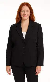 Kim Rogers Black Petite Blazer Suit Jacket 16P