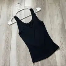 James Perse Tank Top ribbed womens Black (medium) basic layering minimalist chic