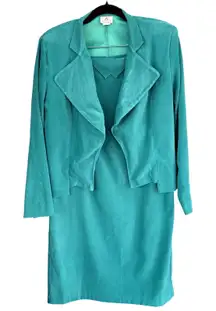 A5 Vintage 1980s Women's Two Piece Skirt Suit Power Blazer & Pencil Skirt‎ Set