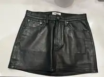 Leather AGOLDE Mini Skirt