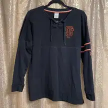 PINK Victoria’s Secret SF Giants MLB sequin bling sweater, size XS oversized