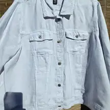 JNY Jones New York 100% Linen Button Linen Thin Stripe Jacket 2X