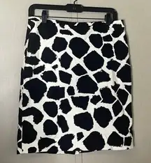 🔴 Loft 6p animal print cow giraffe print skirt