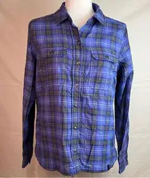 L.L. Bean Camp Blue Plaid Shirt