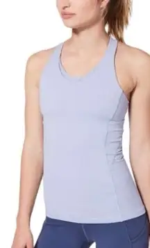 Lululemon Stash N Run Berry Mist Blue Running Strappy Tank Top
