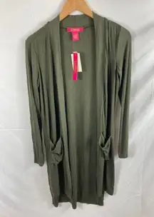 NWT Catherine MaLandrino Ribbed Longline Cardigan sweater XS