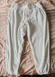 Athleta White Recover Cozy Karma Jogger Sherpa Fleece Pants