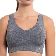 PUMA Women’s Seamless Convertible Sports Bra, Size S - Gray