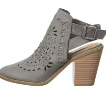 Gray Suede Women's Ankle Boots/Sling backs