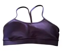 Lululemon Flow Y IV Sports Bra Light Support Purple Size 4 Padded Yoga Workout