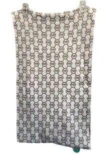Michael Kors Scarf Reversible Infinity Ivory/Gold Metallic MK‎ Logo Soft OS