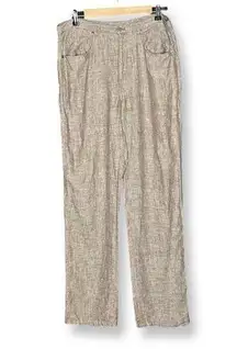 Chico’s Brown Heathered Linen Slacks