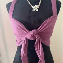 Crushed berry, organic cotton and bamboo Bamboo top