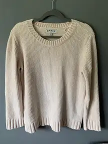 Cream Fuzzy Knit Sweater