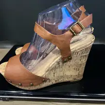 Arizona Jean Company Brown Platform Sandals