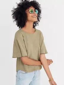 Madewell Texture & Thread Flutter Sleeve Relaxed fit Top Size XS Pink/Peach