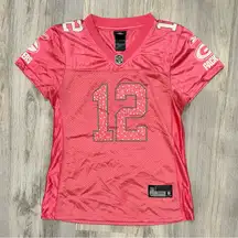 Reebok NFL Aaron Rodgers #12 Green Bay Packers Pink Team Football Jersey Size M