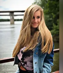 EARTHBOUND Pink and Navy Tie-Dye Short Sleeve Twisted Tee